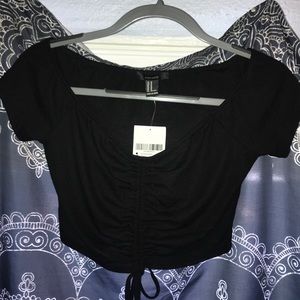 Forever 21 Black winched crop top